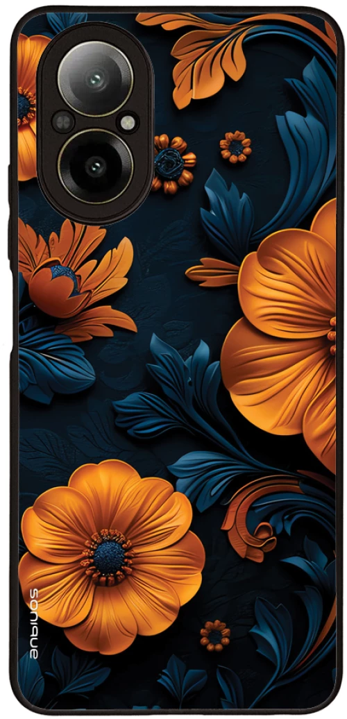 Θήκη Sonique 3D Flower Series για Realme C67 4G Πορτοκαλί 01