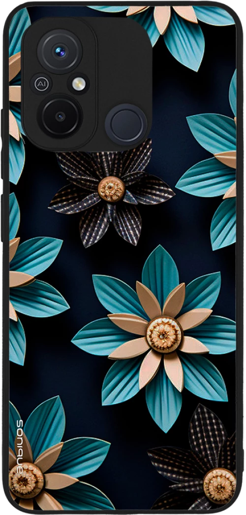 Θήκη Sonique 3D Flower Series για Xiaomi Redmi 12C Γαλάζιο