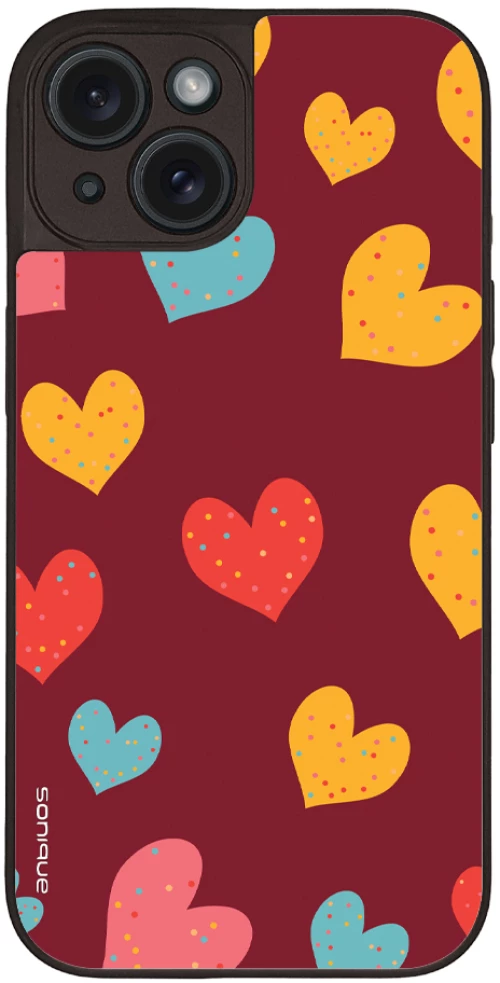 Θήκη Sonique Heart Series για Apple iPhone 15 Μπορντώ