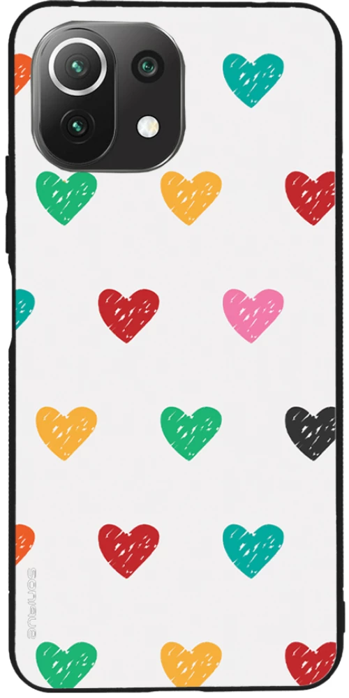 Θήκη Sonique Heart Series για Xiaomi Mi 11 Lite 4G / Mi 11 Lite 5G Λευκό 02