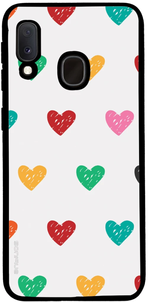 Θήκη Sonique Heart Series για Samsung Galaxy A20e Λευκό 02
