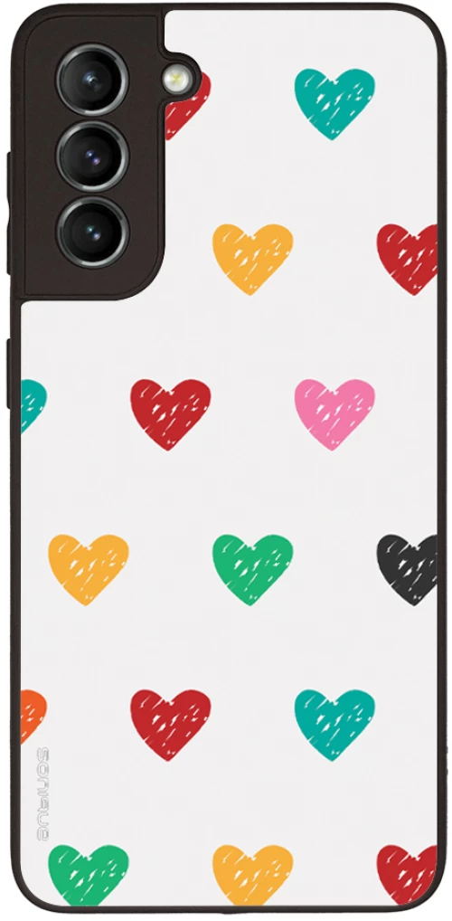 Θήκη Sonique Heart Series για Samsung Galaxy S21 Λευκό 02