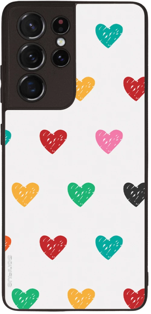 Θήκη Sonique Heart Series για Samsung Galaxy S21 Ultra Λευκό 02