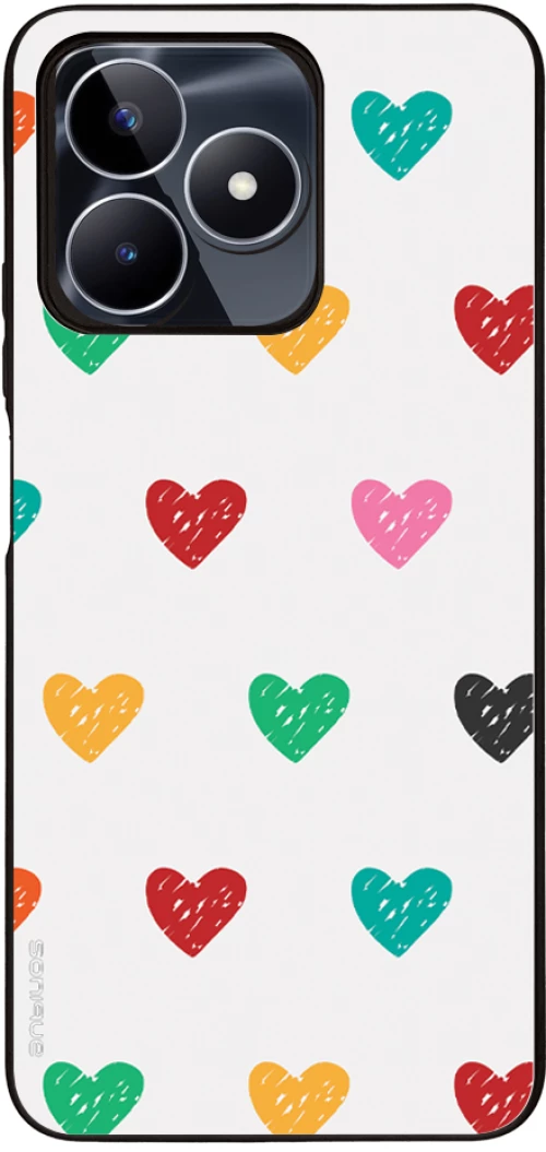 Θήκη Sonique Heart Series για Realme C51 / Realme C53 / Realme Note 50 Λευκό 02