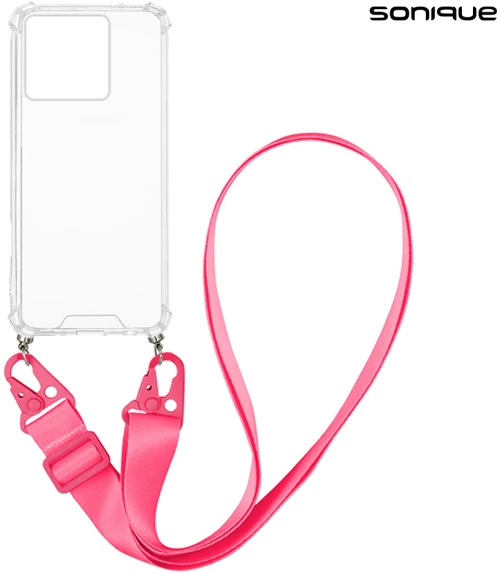 Θήκη Σιλικόνης με Strap Sonique Armor Clear Xiaomi Xiaomi 14T Φουξ