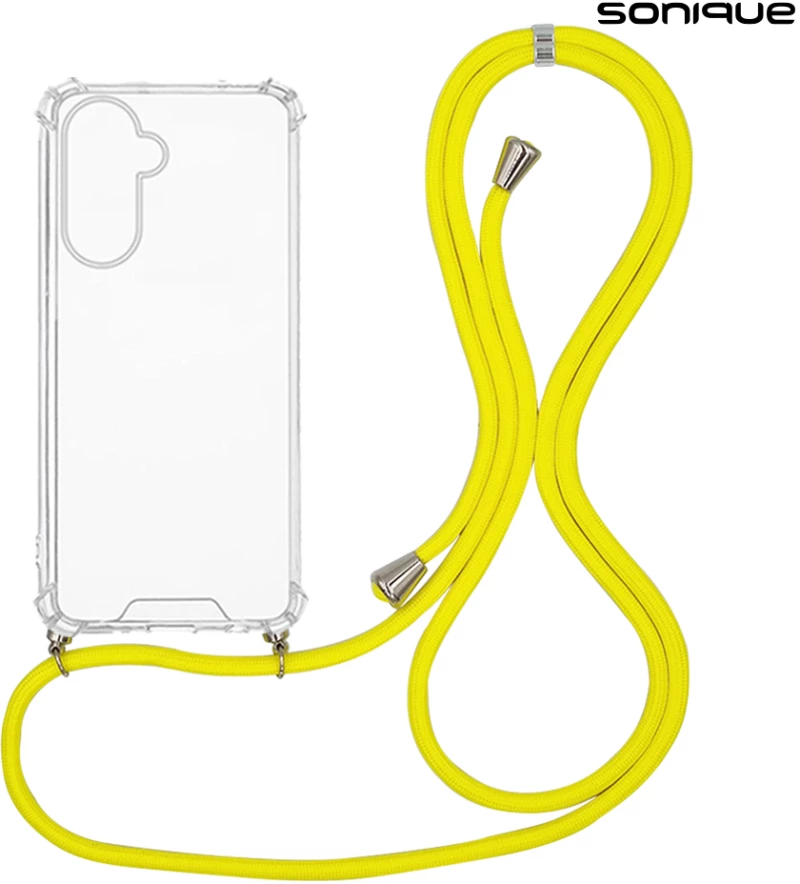 Θήκη Σιλικόνης με Κορδόνι Sonique Armor Clear Samsung Galaxy A56 5G Κίτρινο