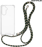 Θήκη Σιλικόνης με Κορδόνι Sonique Armor Clear Samsung Galaxy A26 5G Rainbow Πράσινο