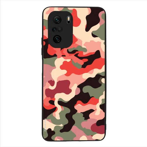 Θήκη Sonique Camouflage Army Series για Xiaomi Poco F3 / Mi 11i Κόκκινο