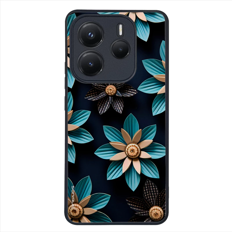 Θήκη Sonique 3D Flower Series για Xiaomi Redmi Note 14 5G Γαλάζιο