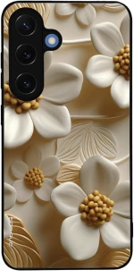 Θήκη Sonique 3D Flower Series για Samsung Galaxy S25 Λευκό