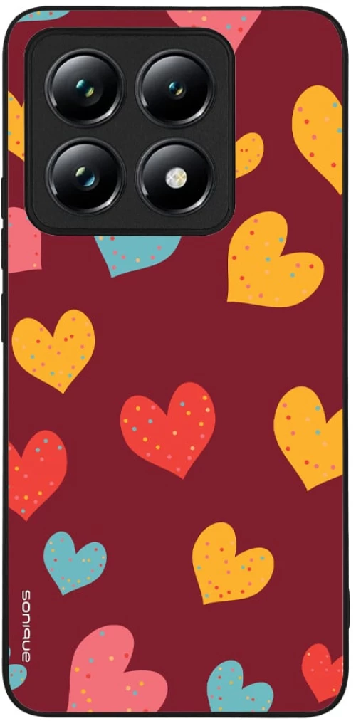 Θήκη Sonique Heart Series για Xiaomi Xiaomi 14T Μπορντώ
