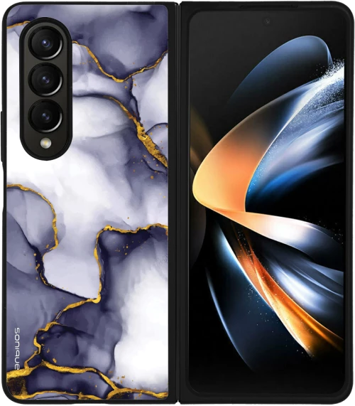 Θήκη Sonique Marble Series για Samsung Galaxy Z Fold 4 Μωβ Γκρι