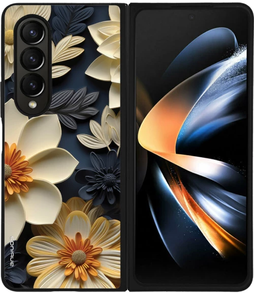 Θήκη Sonique 3D Flower Series για Samsung Galaxy Z Fold 4 Εκρού