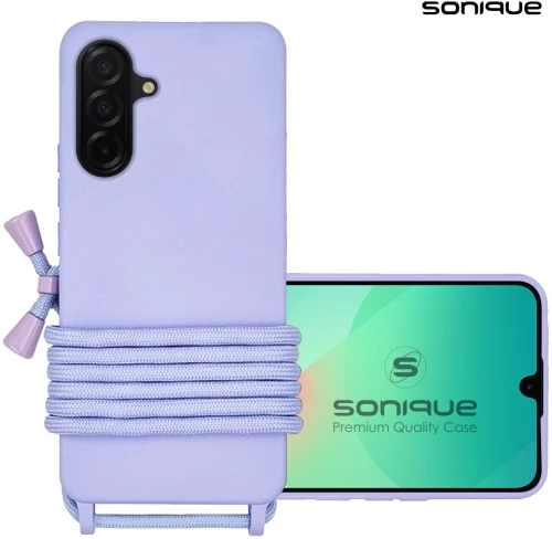 Θήκη Σιλικόνης με Κορδόνι CarryHang Sonique Samsung Galaxy A36 5G Λιλά