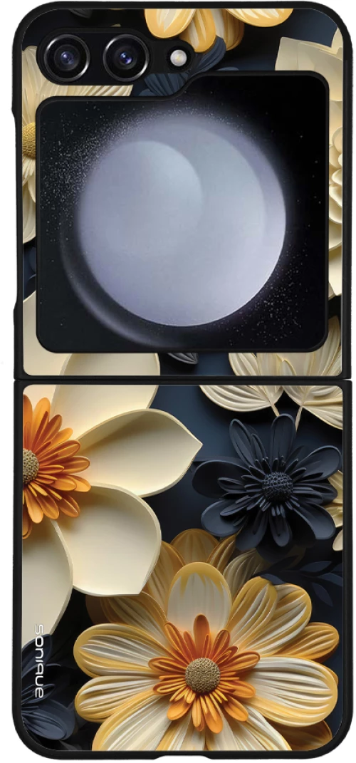 Θήκη Sonique 3D Flower Series για Samsung Galaxy Z Flip 5 Εκρού