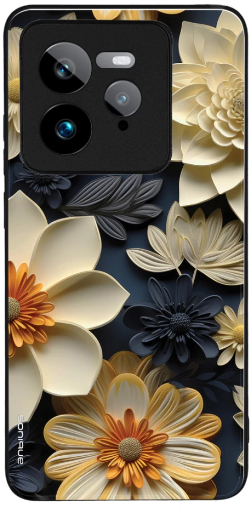 Θήκη Sonique 3D Flower Series για Realme GT 7 Pro 5G Εκρού