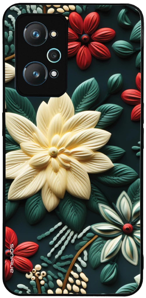 Θήκη Sonique 3D Flower Series για Realme GT Neo 2 5G / Realme GT 2 5G / Realme GT Neo 3T 5G Πράσινο