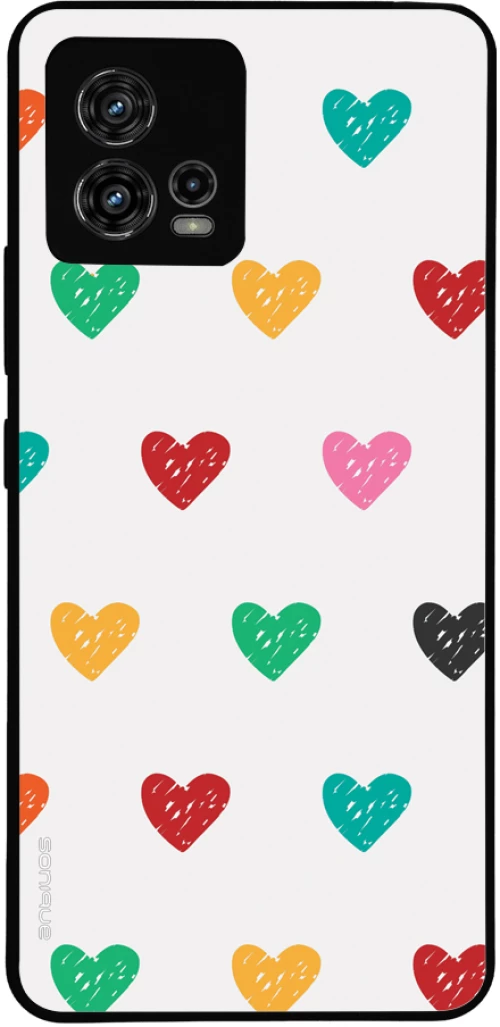 Θήκη Sonique Heart Series για Motorola Moto G72 Λευκό 02