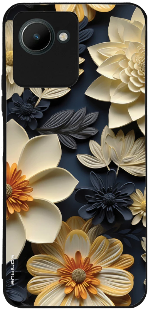 Θήκη Sonique 3D Flower Series για Realme C30 Εκρού