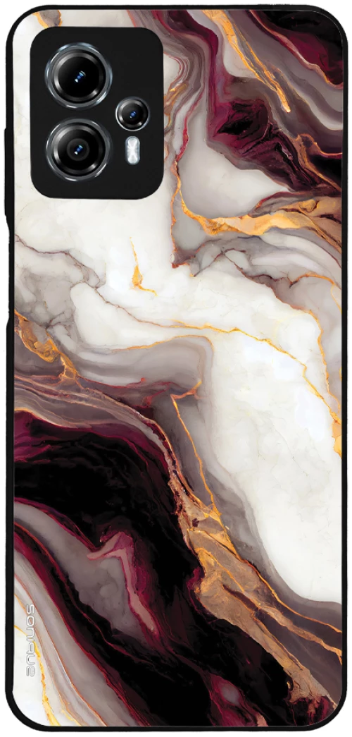 Θήκη Sonique Marble Series για Motorola Moto G13 4G / Moto G23 4G Μπορντώ
