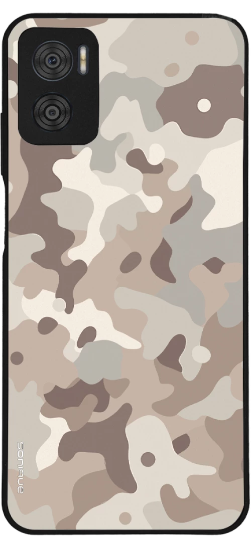 Θήκη Sonique Camouflage Army Series για Motorola Moto E22 4G Μπεζ