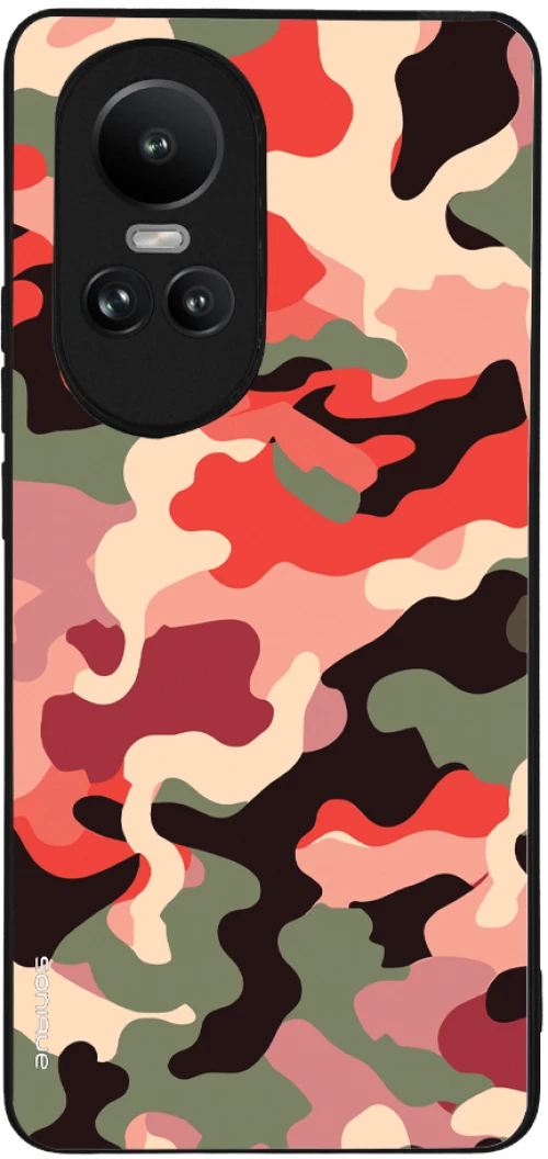 Θήκη Sonique Camouflage Army Series για Oppo Reno10 5G Κόκκινο