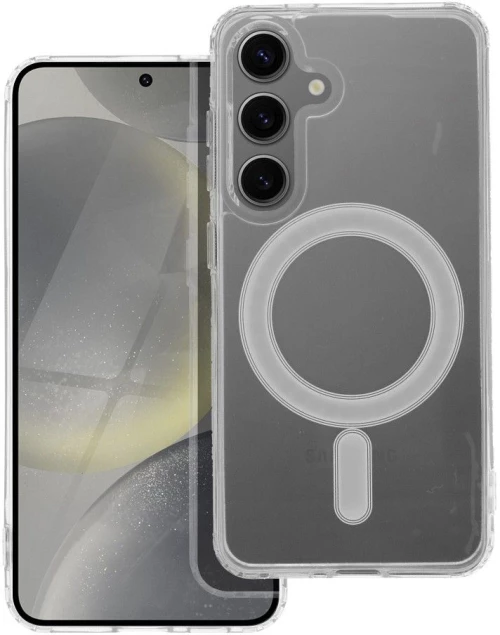 CLEAR MAG COVER case compatible with MagSafe for SAMSUNG S24 transparent