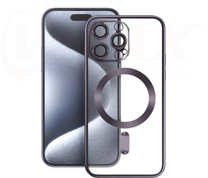 Vmax Electroplating Mag TPU case for iPhone 16 6,1" purple