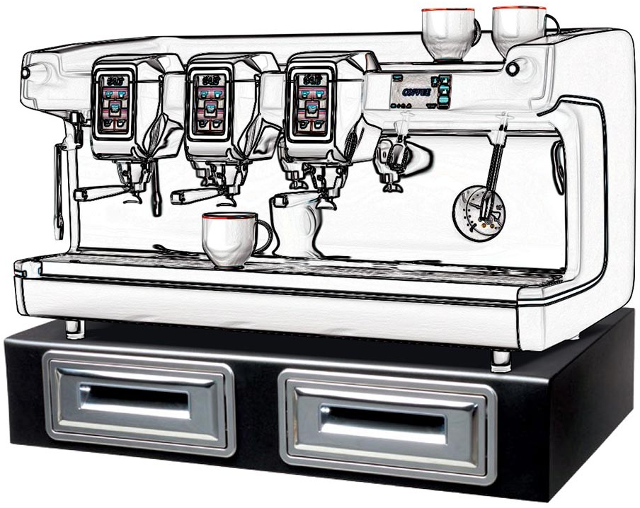 Συρτάρι καφέ διπλό RONDA AC379