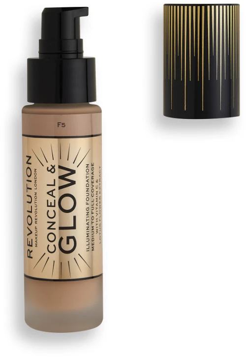 Makeup Revolution, Conceal & Glow, Illuminating, Cream Foundation, F5, 23 ml