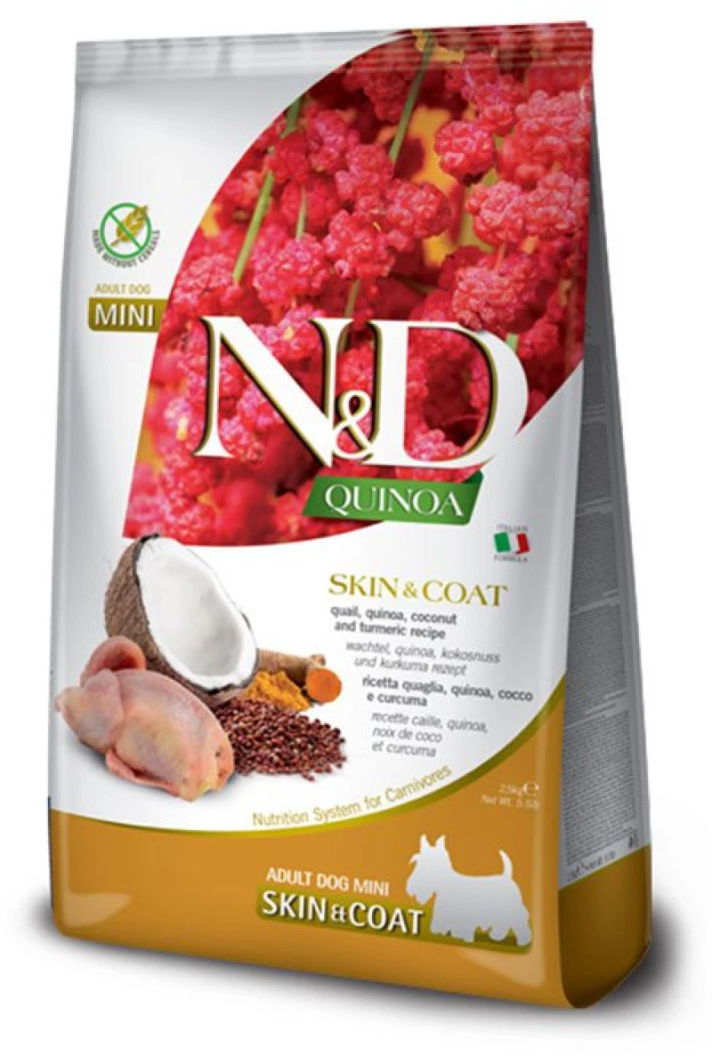 N&D Quinoa Skin & Coat Quail & Coconut Adult Mini 7kg
