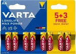 VARTA ΑΛΚΑΛΙΚΕΣ ΜΠΑΤΑΡΙΕΣ LR03/SIZE AAA 1.5V ALKALINE LONGLIFE MAX POWER 4703 8/BLISTER