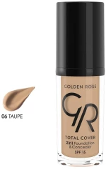 Golden Rose COVER 2in1 Foundation & Concealer Νο. 06 Taupe 30ml