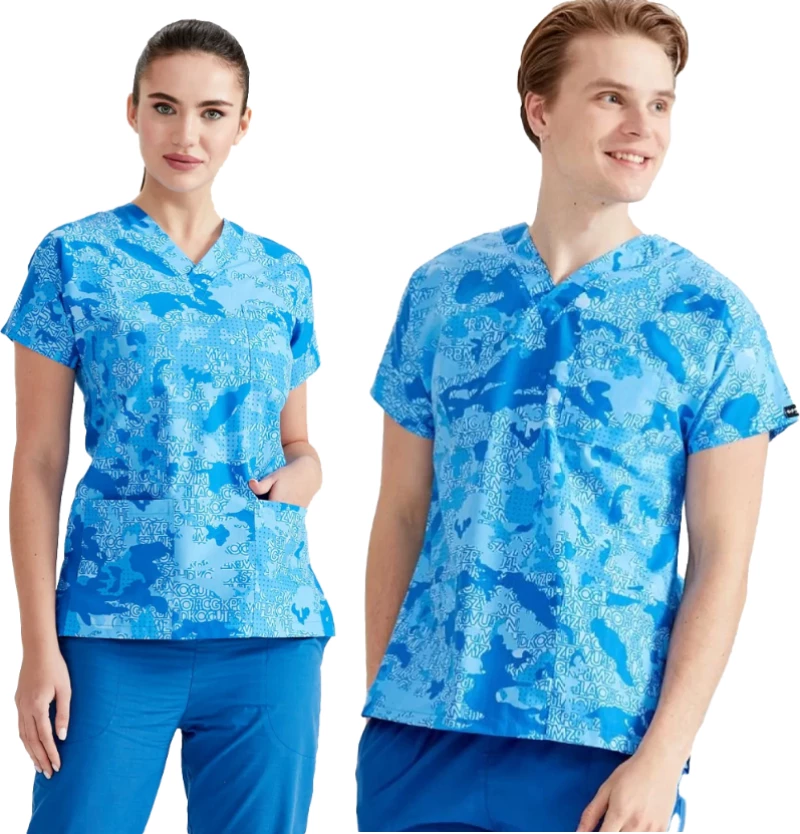 Σετ Unisex Ιατρικής Αισθητικής Πολύχρωμο - Blue Camo Set