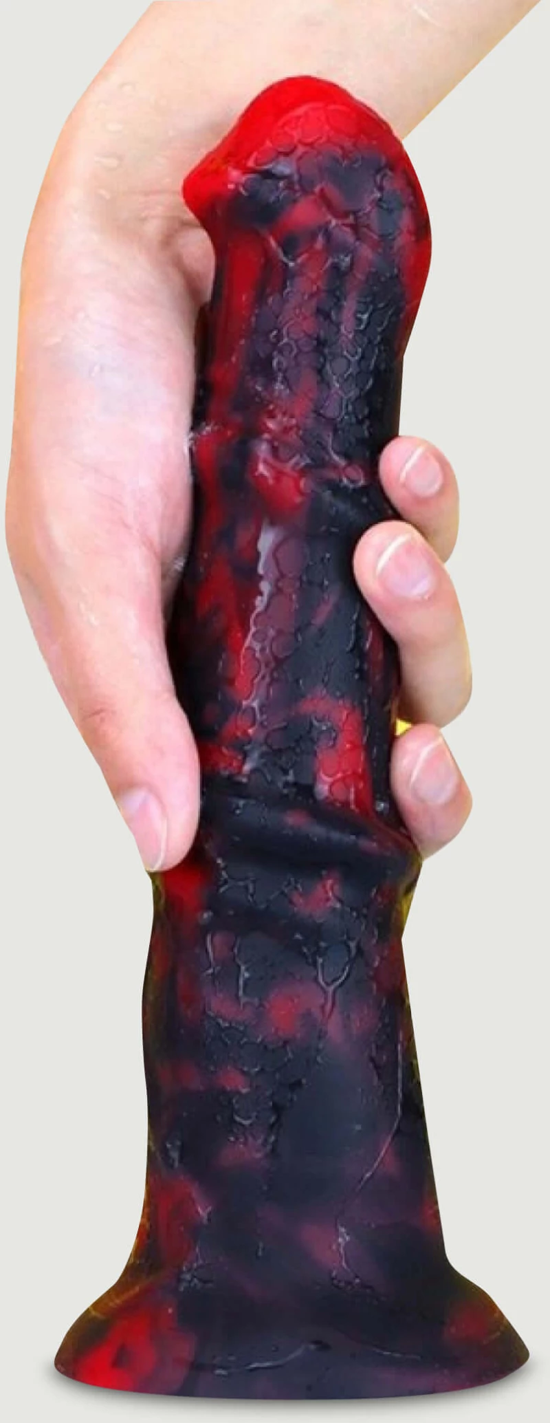 Dildo Δράκου Σιλικόνης Dragon Zirg Silicone Dildo 22 x 5 cm - Κόκκινο/Μαύρο