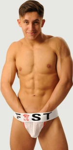 Ανδρικό Jockstrap Fist Logo - Λευκό
