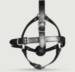 Φίμωτρο με Δέσιμο Head Harness with Solid Ball Gag - Μαύρο