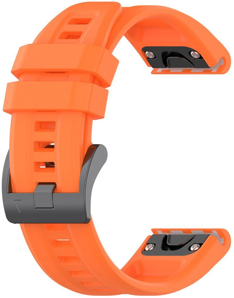 Techsuit® Λουράκι Σιλικόνης για Fenix 5/ 5 Plus/ 6/ 6 Pro/ 7 /7 Pro/ 8 (47mm)-Πορτοκαλί
