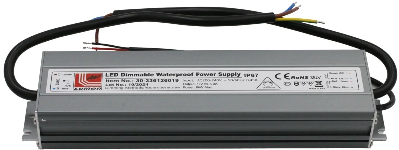 Adeleq Τροφοδοτικό Στεγανό Ντιμαριζόμενο 230V/12VDC 60W IP67 30-336126019