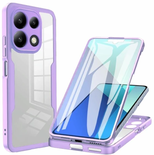 Για Xiaomi Redmi Note 13 4G Ακρυλικό + TPU 360 μοίρες πλήρους κάλυψης υπόθεση τηλεφώνου (μωβ)