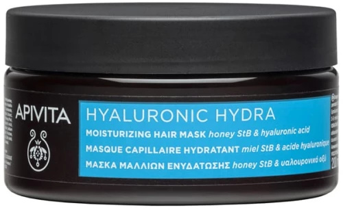 APIVITA μάσκα hyaluronic hydra μάσκα μαλλιών ενυδάτωσης με υαλουρονικό οξύ & μέλι 200ml