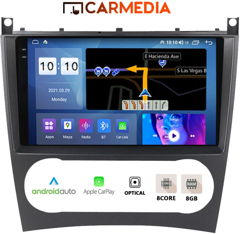 CARMEDIA CMDU4095-5 PRO PLUS TABLET 9.5'' OEM MERCEDES C-CLK (W203-209) 2004-2008
