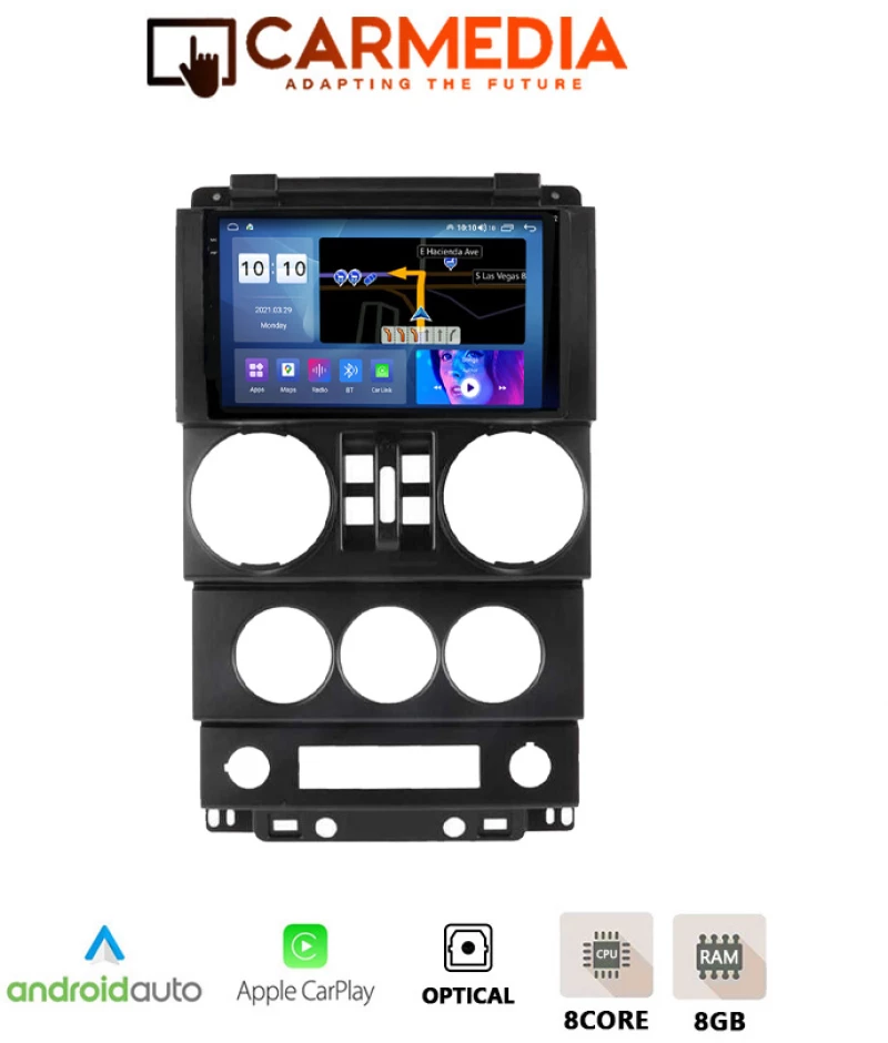 CARMEDIA CMDU8095-6 PRO PLUS TABLET 9.5'' OEM JEEP WRANGLER 2006-2011 (4 SWITCHES)