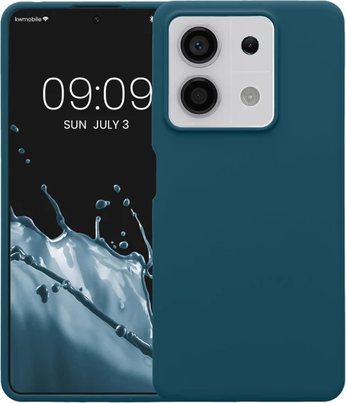 Θήκη Xiaomi Redmi Note 13 5G - KWmobile Soft Flexible Rubber Cover Σιλικόνης - Teal Matte (KWM000020LM002C)