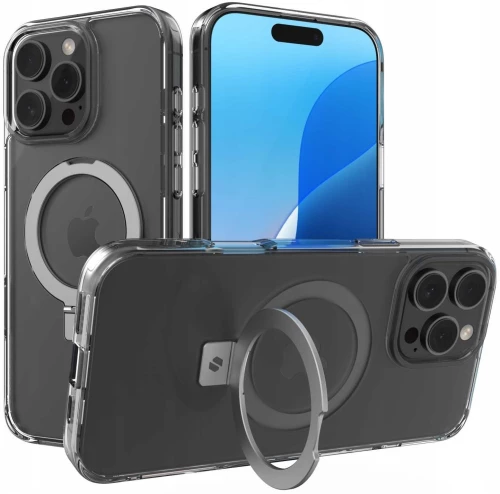 Θήκη iPhone 16 Pro Spacecase Ring Pro Mag Σκληρή με MagSafe & KickStand - Clear (5905719112219)