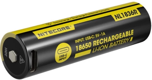 Μπαταρία Nitecore NL1836R Επαναφορτιζόμενη 18650 Li-ion με 1 x Type-C 3.600mAh 3.6V (6952506495993)