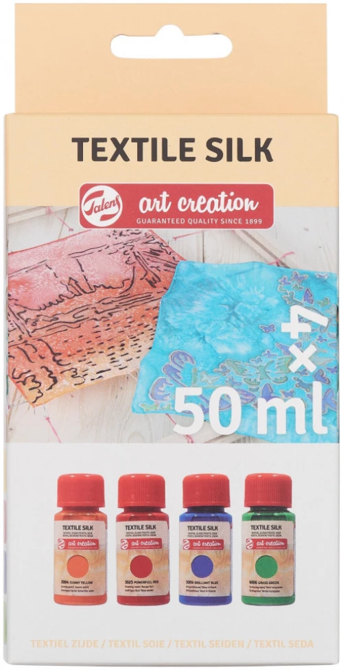 Χρώμα Textile Silk Art Creation Royal Talens 50ml Set Basic 4 x 50 ml