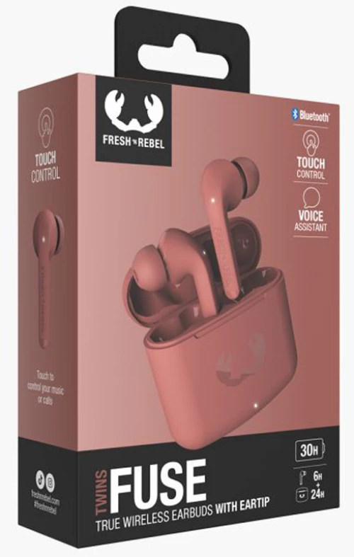 FRESH n REBEL ΑΚΟΥΣΤΙΚΑ TWINS FUSE TRUE WIRELESS SAFARI RED (#957013)