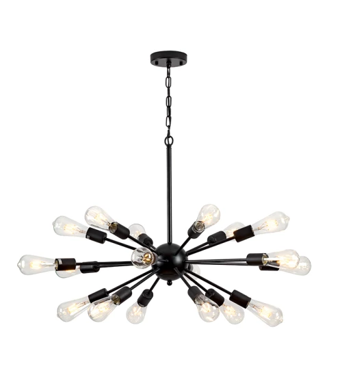 JACKSON CHANDELIER 18XE27 BLACK