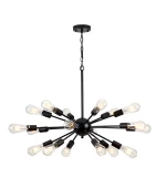 JACKSON CHANDELIER 18XE27 BLACK